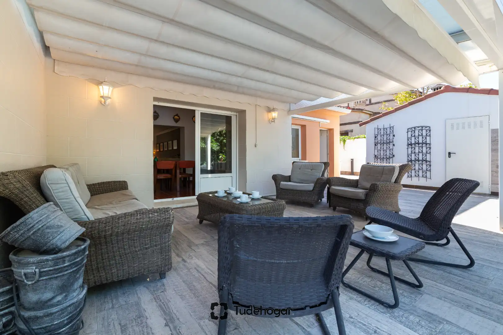 Terraza de Casa o chalet en venta en Tudela de Duero con Calefacción, Jardín privado y Amueblado