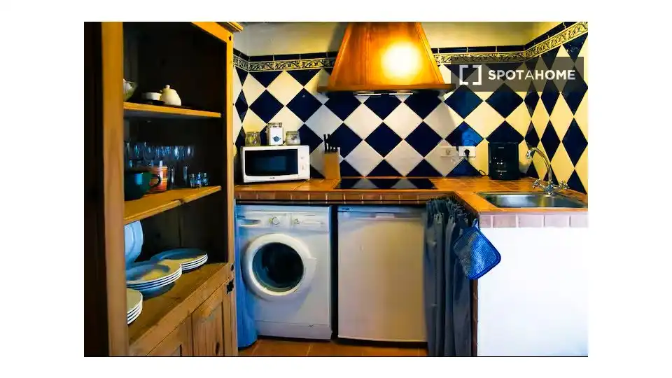 Cocina de Apartamento para compartir en Santa Úrsula con Aire acondicionado, Terraza y Amueblado