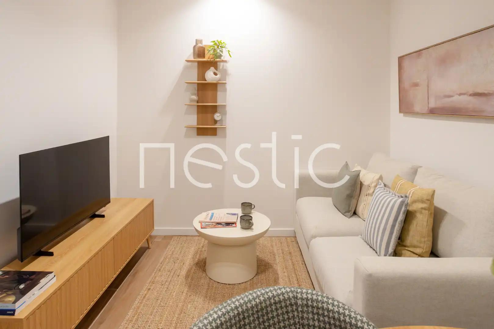 Sala d'estar de Apartament de lloguer en Madrid amb Aire condicionat, Calefacció i Moblat