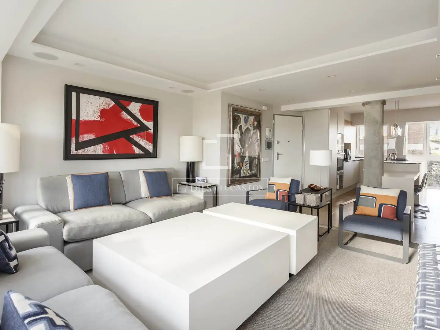 Sala de estar de Piso de alquiler en Madrid con Aire acondicionado, Calefacción y Jardín privado