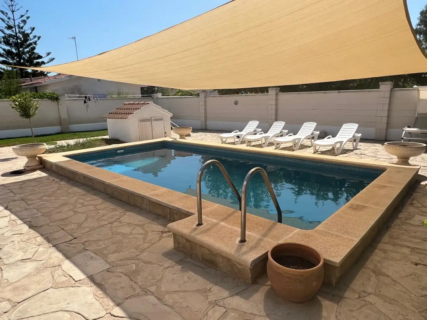 Swimming pool of Houses for sale in Amposta  with Air Conditioner, Heating and Private garden