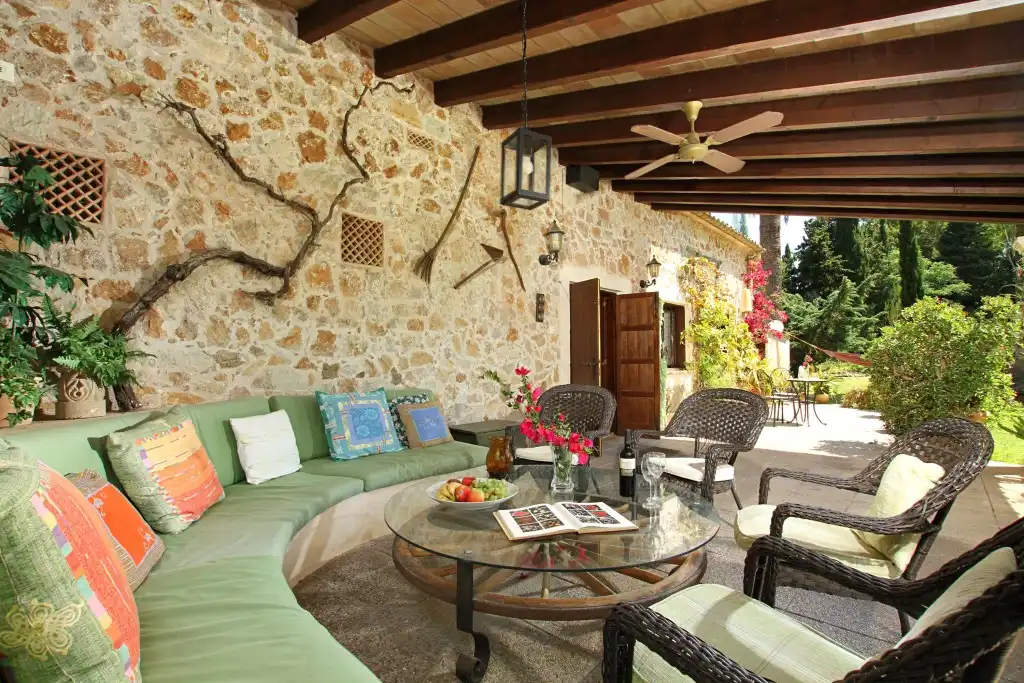 Terraza de Finca rústica en venta en Pollença con Aire acondicionado, Calefacción y Jardín privado