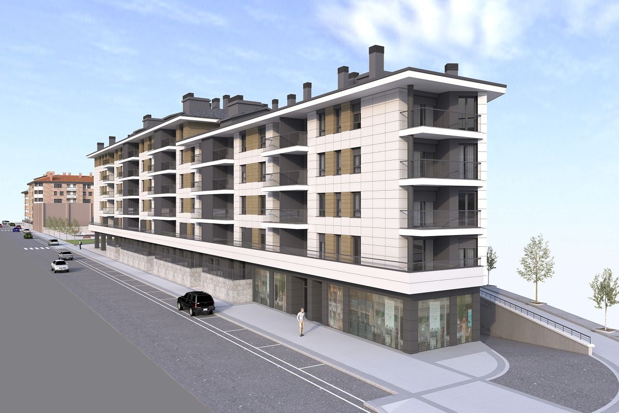 Außenansicht von Wohnung zum Verkauf in Zumarraga mit Heizung, Terrasse und Abstellraum