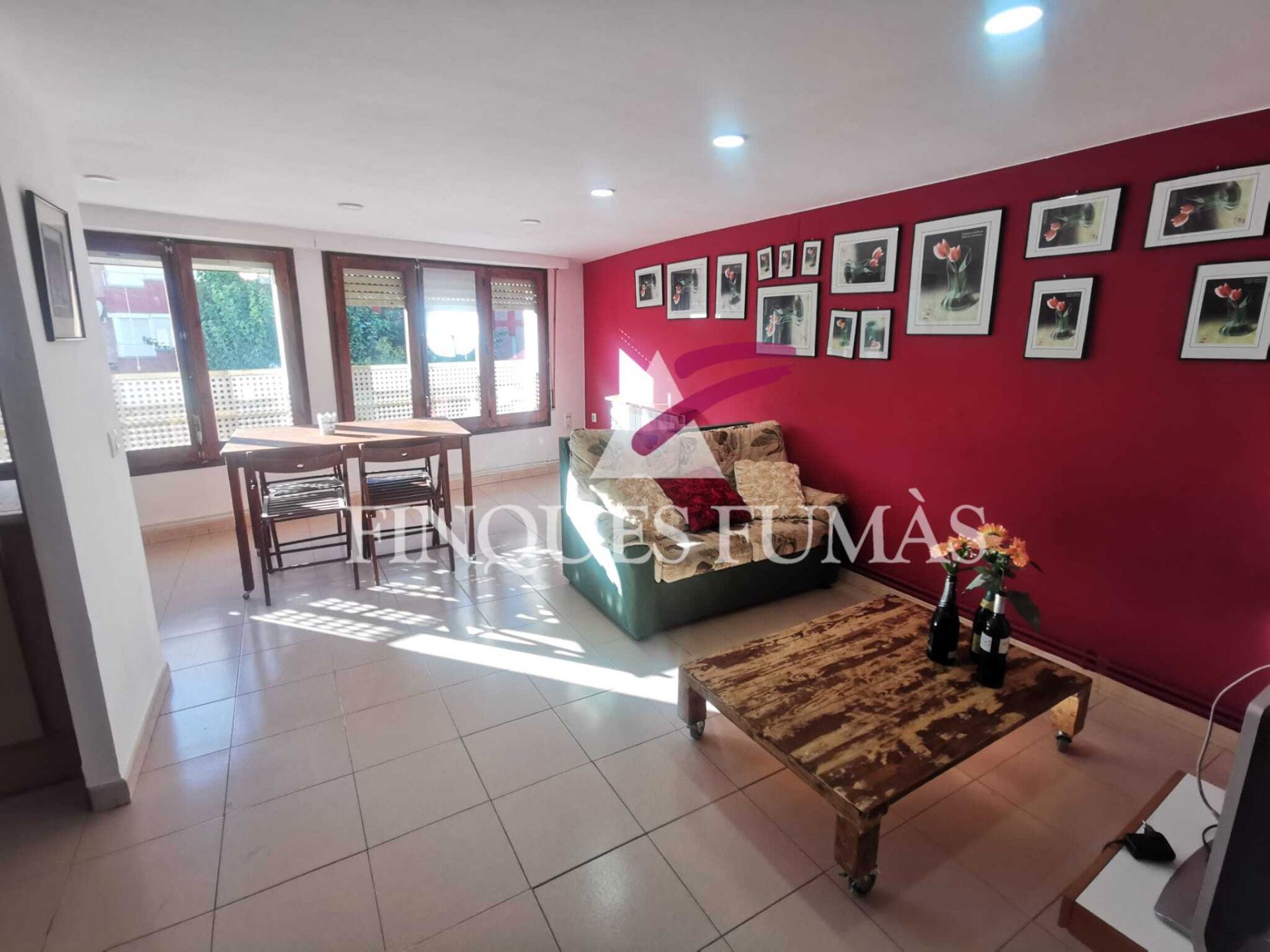 Sala de estar de Piso de alquiler en Bellpuig con Calefacción, Amueblado y Horno