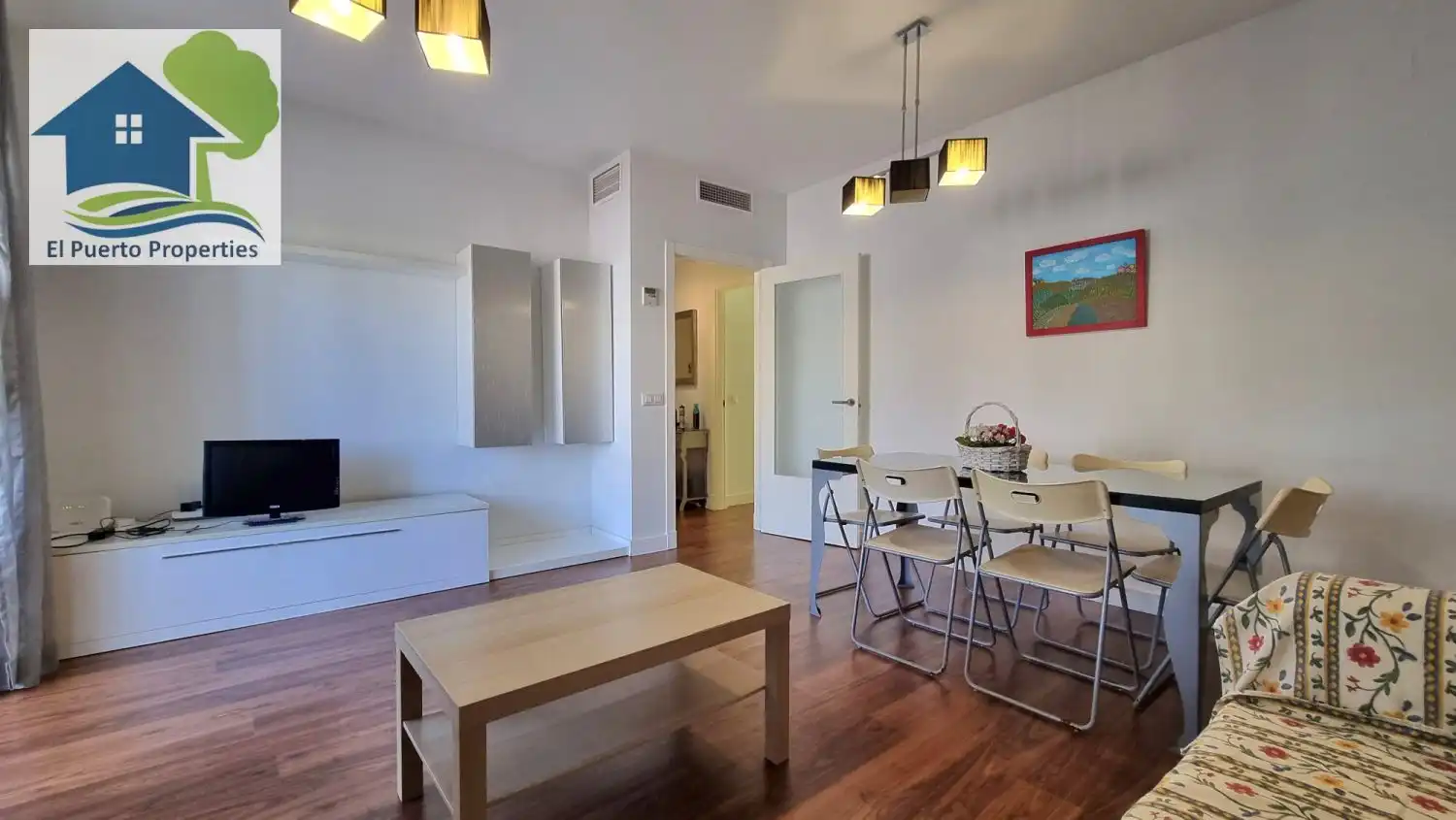 Sala de estar de Piso de alquiler en El Puerto de Santa María con Aire acondicionado, Calefacción y Amueblado