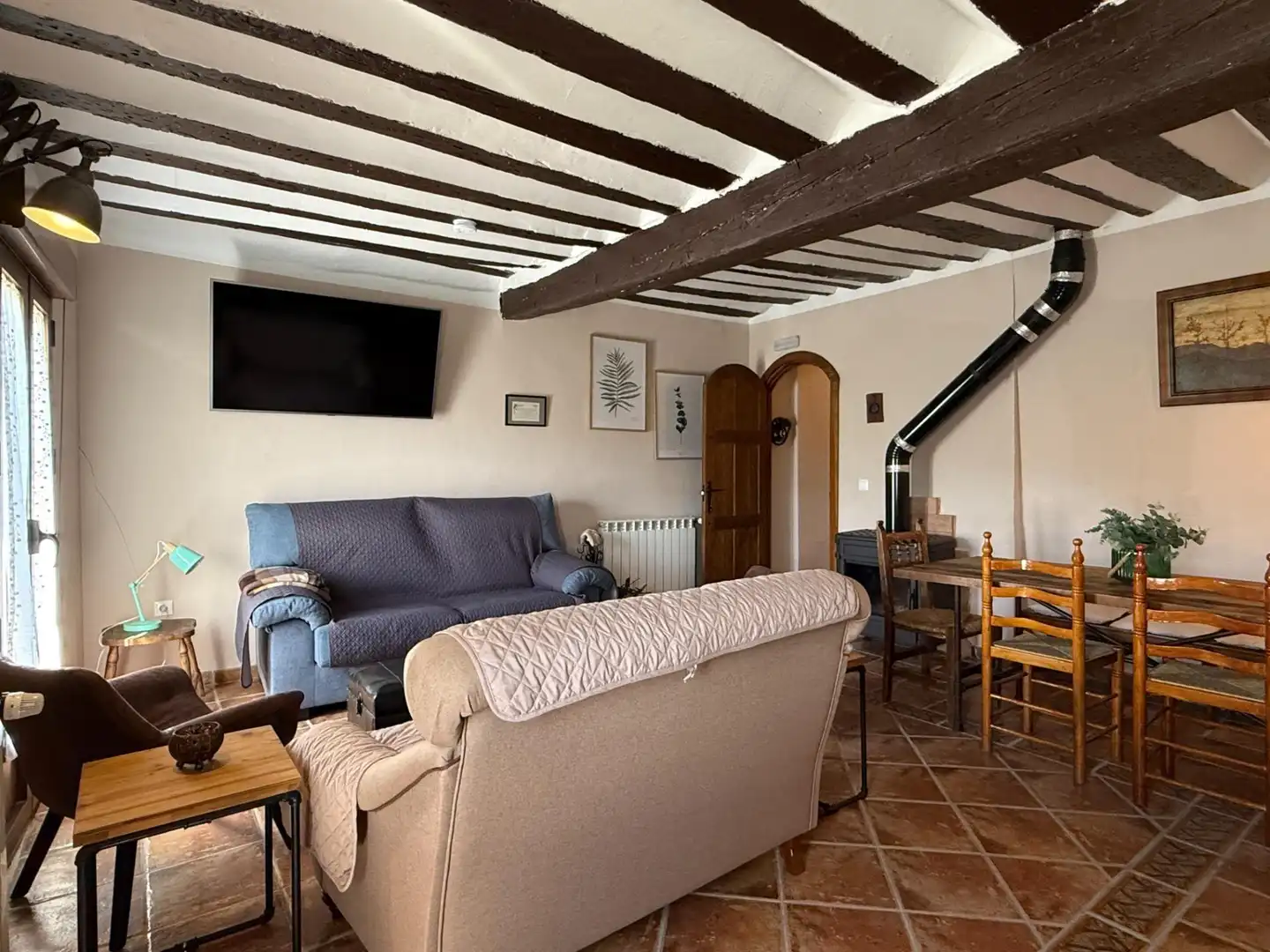 Sala de estar de Finca rústica en venta en Auñón con Terraza, Amueblado y Balcón
