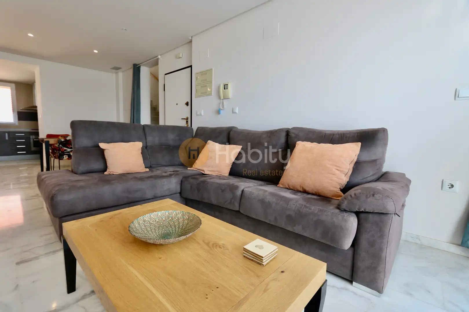 Sala de estar de Ático en venta en Fuente Álamo de Murcia con Aire acondicionado, Calefacción y Terraza