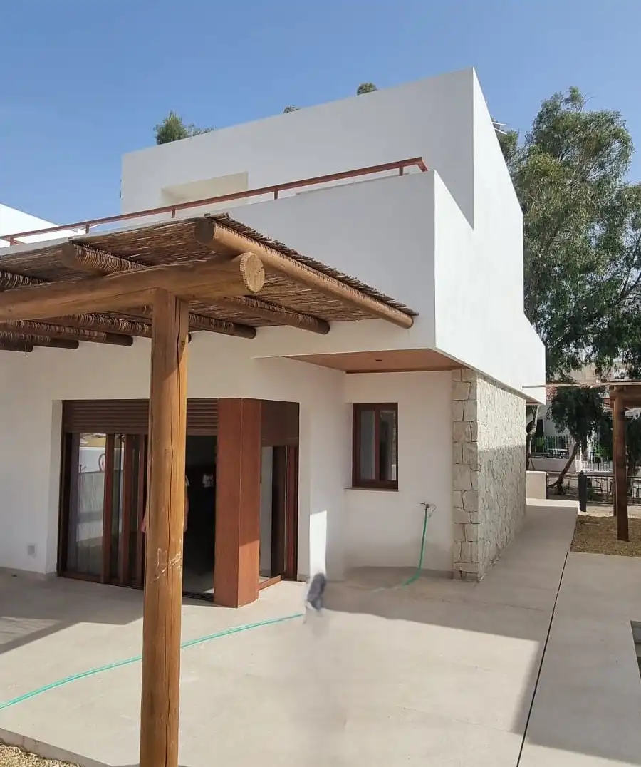 Vista exterior de Casa o chalet en venta en Cuevas del Almanzora con Jardín privado, Terraza y Piscina