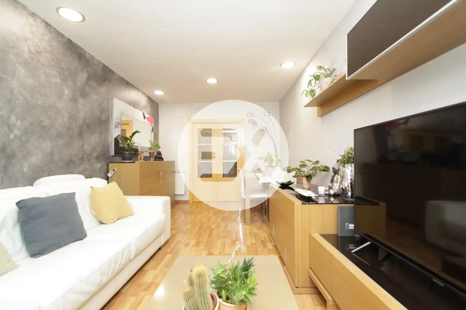 Living room of Flat for sale in Castelldefels  with Air Conditioner, Heating and Parquet flooring