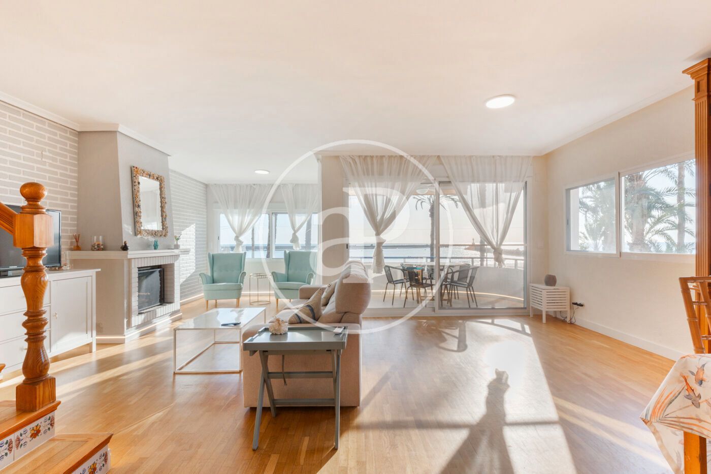 Sala d'estar de Casa o xalet de lloguer en La Pobla de Farnals amb Aire condicionat, Calefacció i Jardí privat