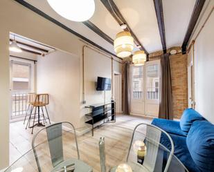 Sala d'estar de Apartament de lloguer en  Barcelona Capital amb Aire condicionat, Calefacció i Moblat