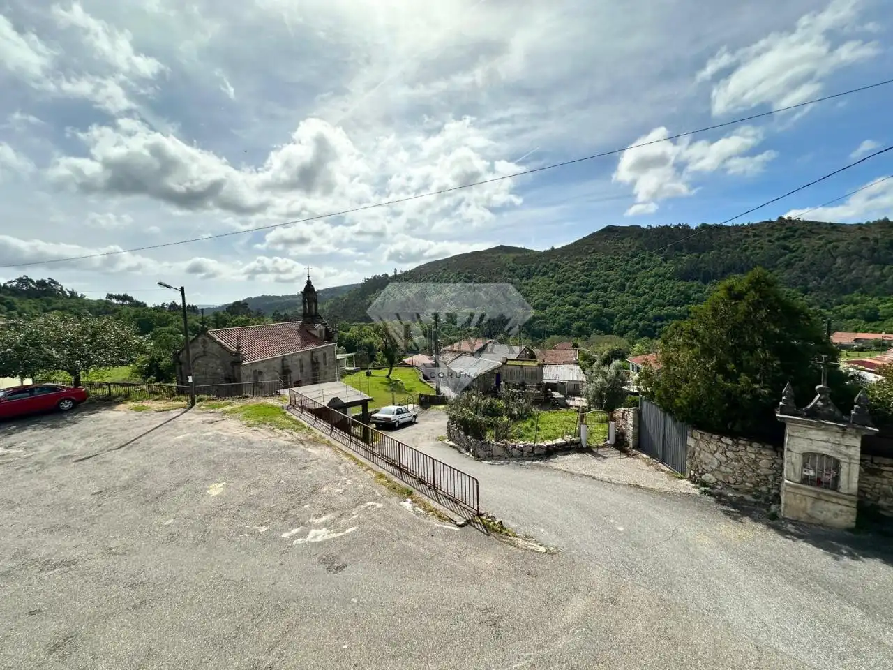Vista exterior de Casa o chalet en venta en A Lama   con Calefacción, Jardín privado y Piscina