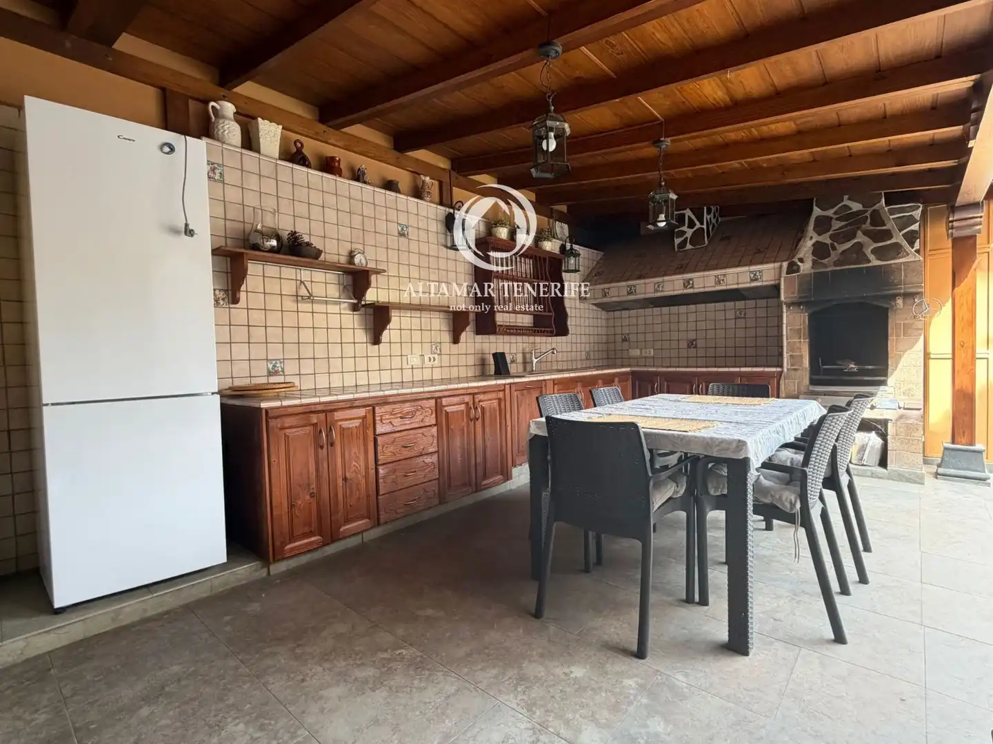 Küche von Einfamilien-Reihenhaus zur Miete in Adeje mit Klimaanlage, Terrasse und Abstellraum