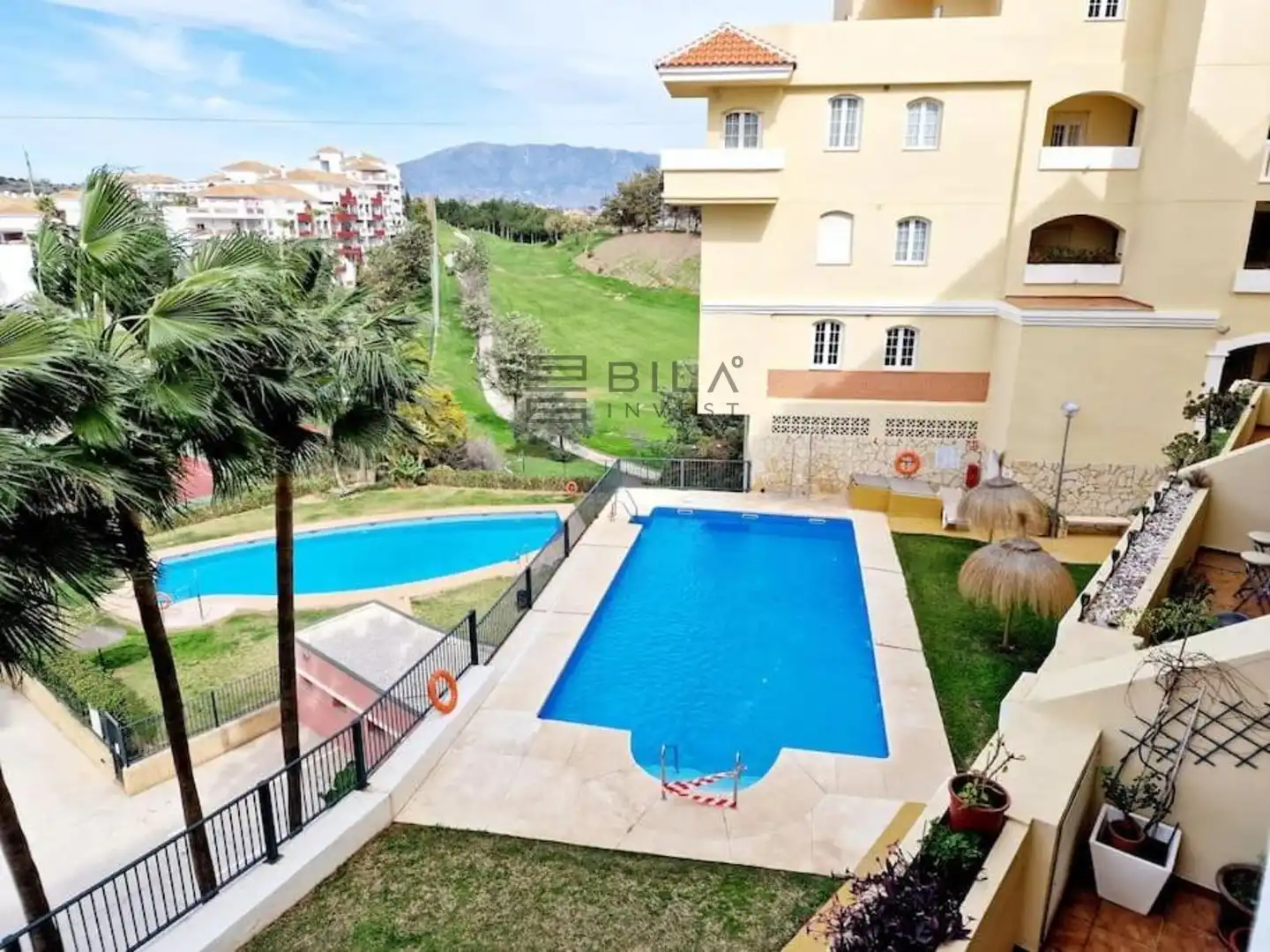 Außenansicht von Wohnung zum Verkauf in Mijas mit Klimaanlage, Terrasse und Abstellraum