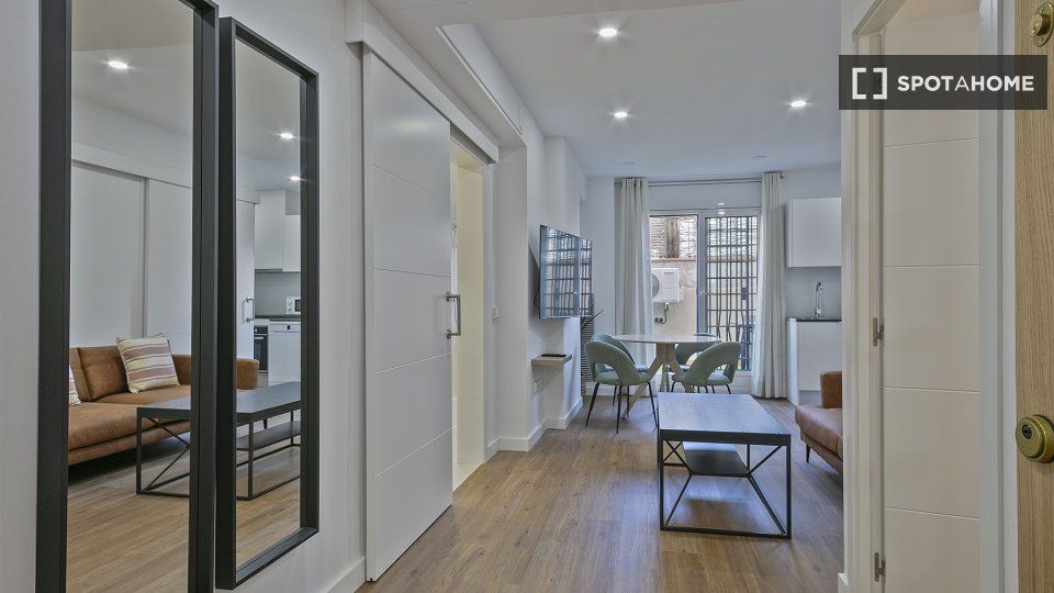 Living room of Flat to rent in  Barcelona Capital  with Air Conditioner, Heating and Furnished