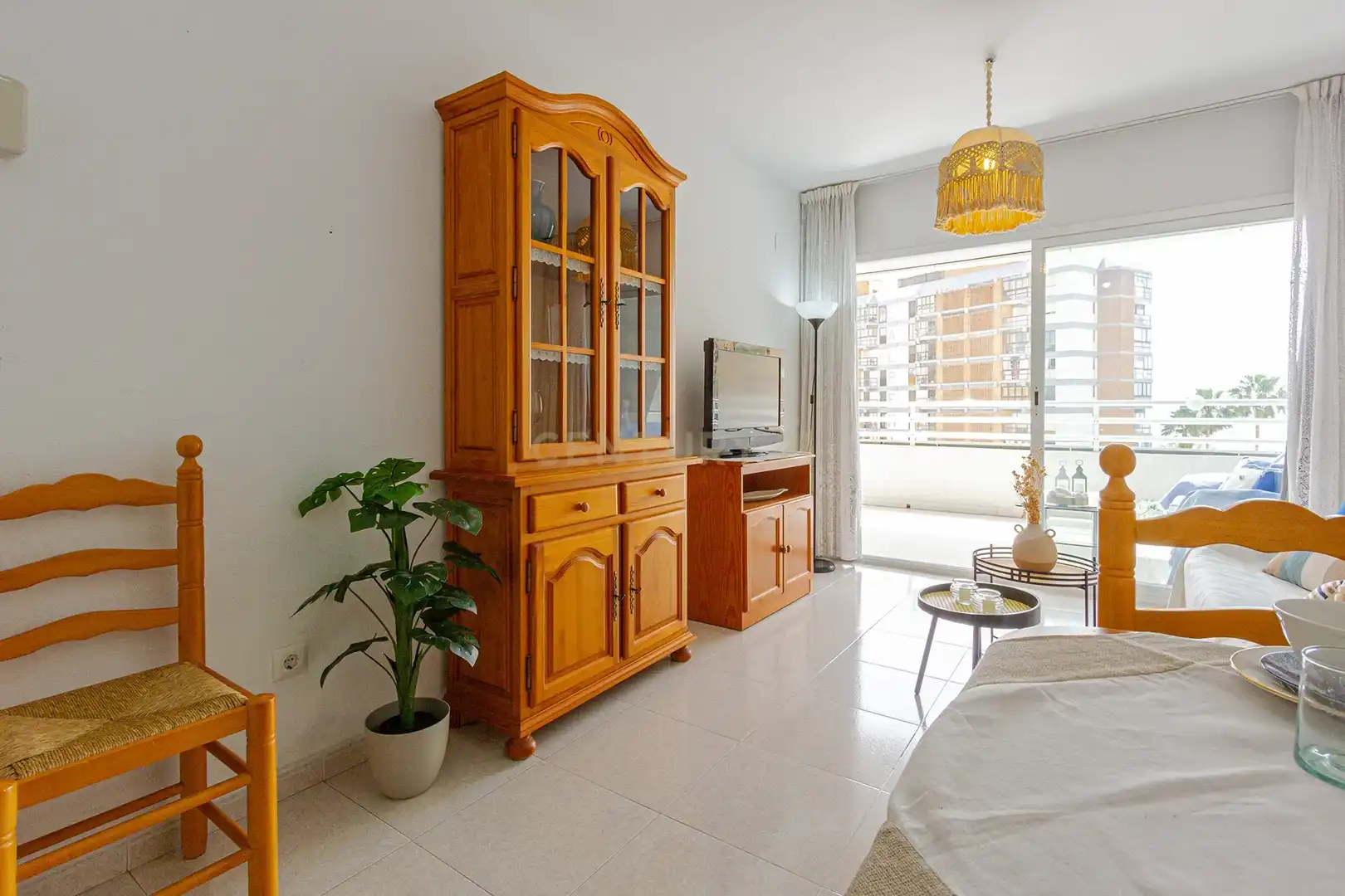 Living room of Apartments for sale in Calpe / Calp  with Air Conditioner, Storage room and Oven