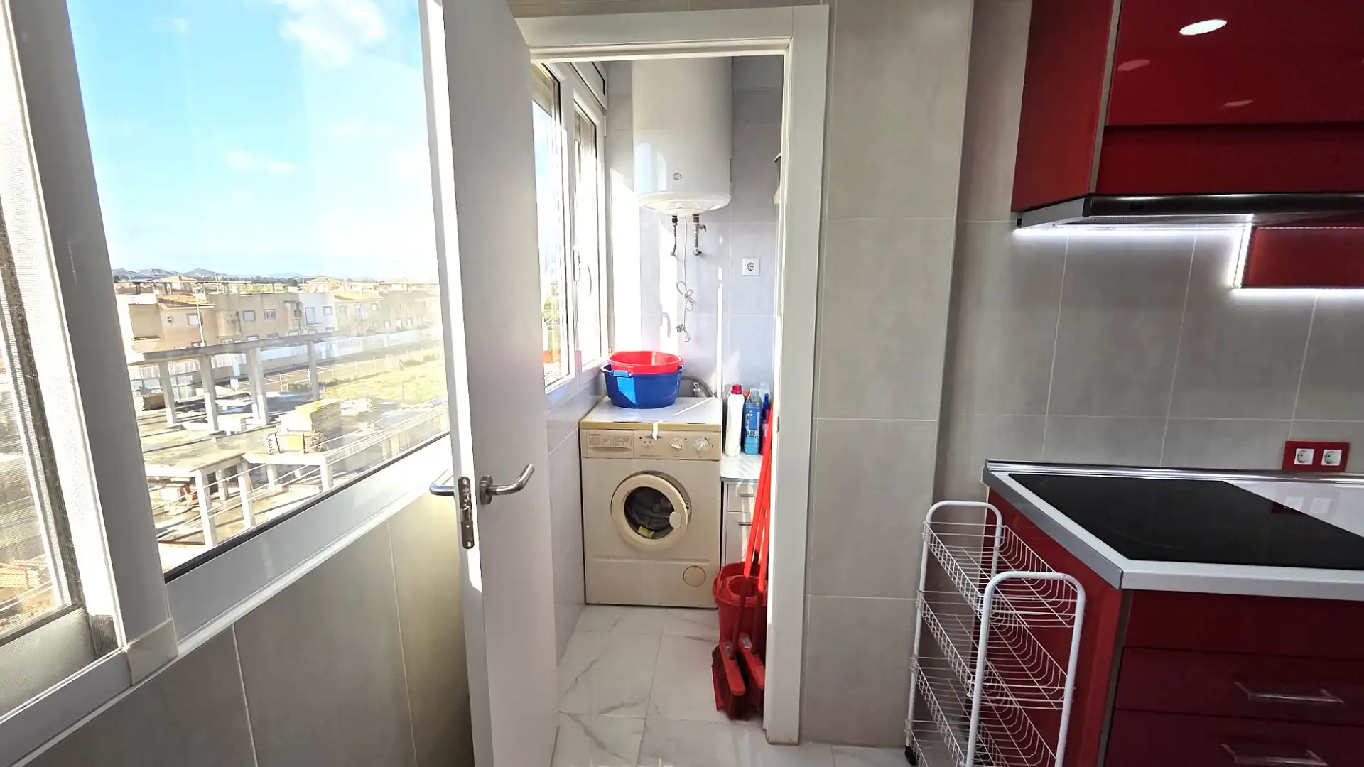 Kitchen of Flat for sale in Cartagena  with Terrace, Furnished and Oven