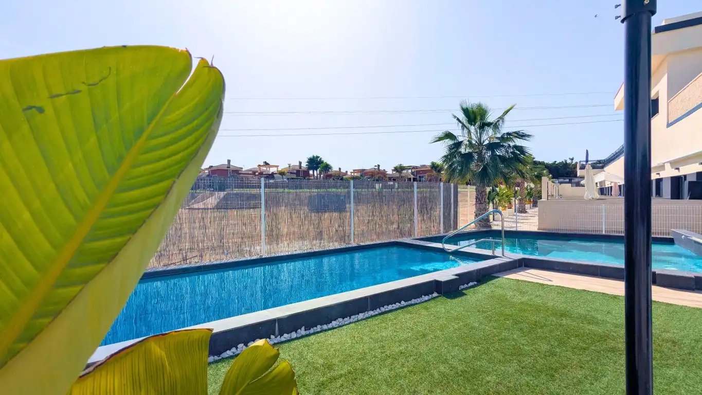 Piscina de Planta baixa en venda en Algorfa amb Aire condicionat, Jardí privat i Terrassa
