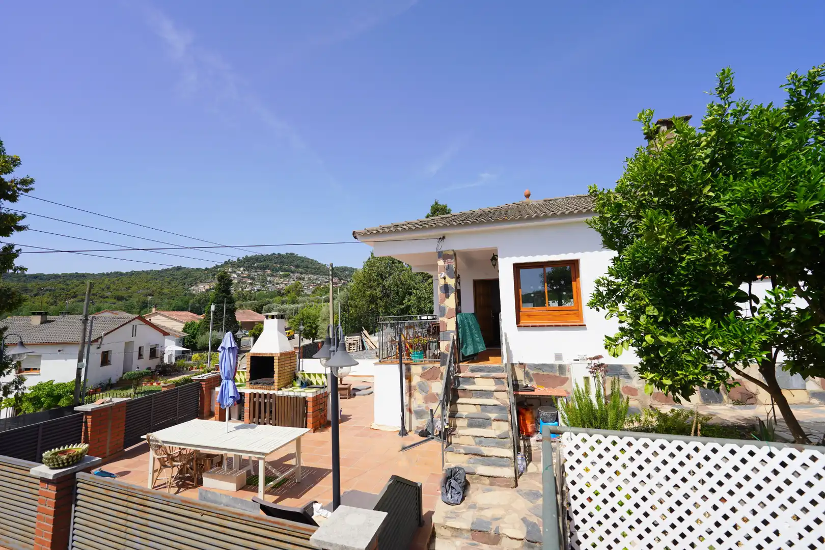 Terrassa de Casa o xalet en venda en Bigues i Riells del Fai amb Calefacció, Terrassa i Piscina