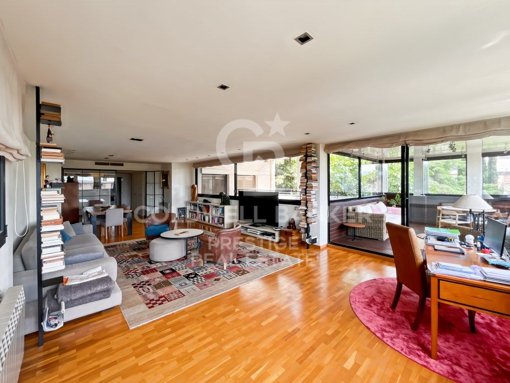 Living room of Flat to rent in Esplugues de Llobregat  with Private garden, Terrace and Swimming Pool