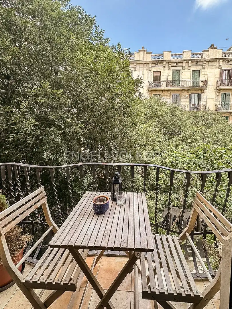 Terrasse von Wohnung zur Miete in Barcelona mit Klimaanlage, Heizung und Parkett