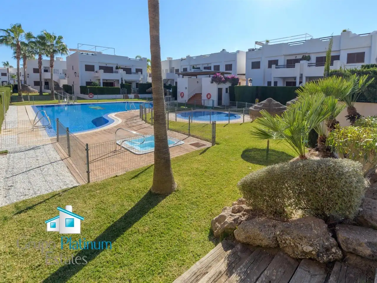 Garden of Apartments for sale in Pulpí  with Air Conditioner, Heating and Swimming Pool