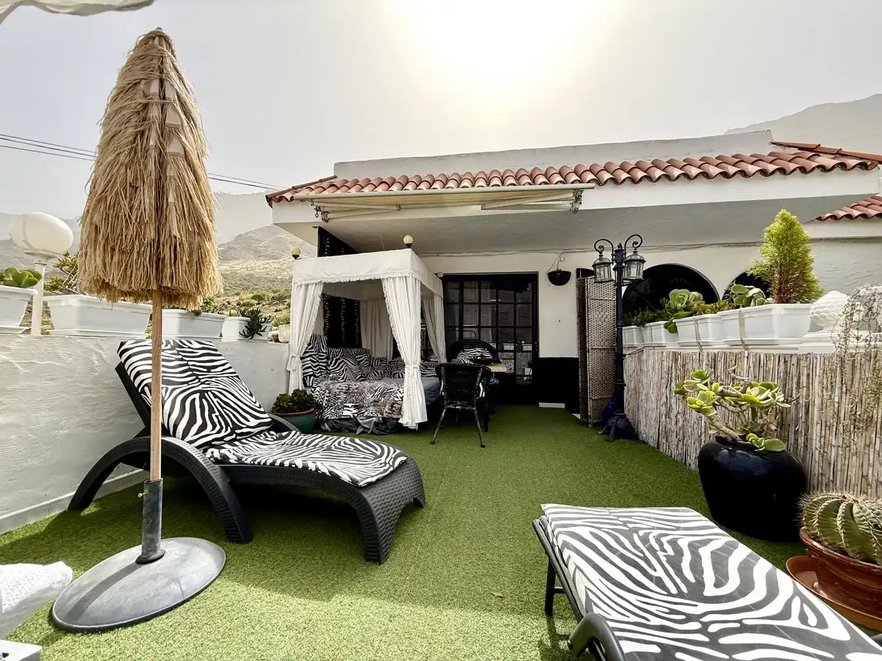 Terrassa de Casa o xalet en venda en Mogán amb Aire condicionat, Jardí privat i Terrassa