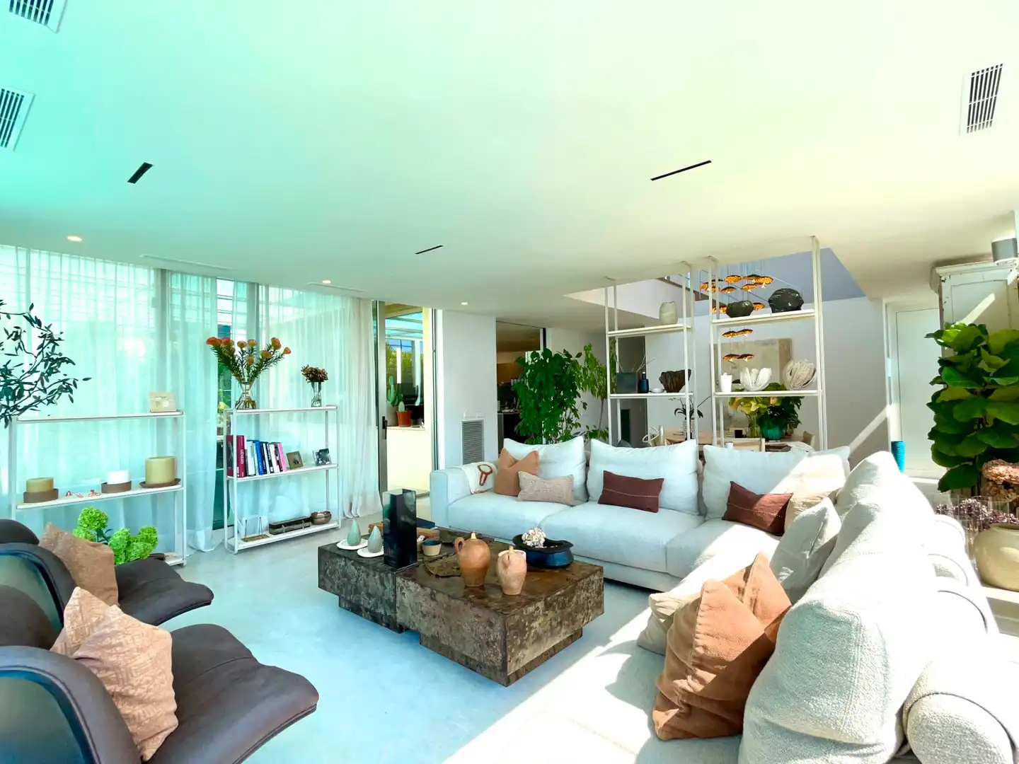 Wohnzimmer von Haus oder Chalet zum Verkauf in Sant Vicenç de Montalt mit Klimaanlage, Heizung und Privatgarten