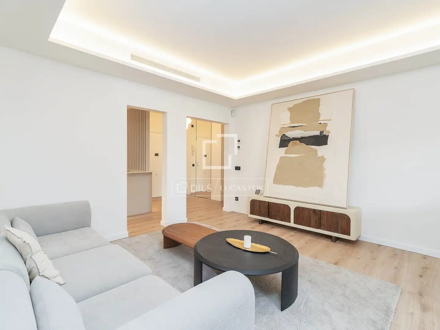 Sala de estar de Piso en venta en Barcelona con Aire acondicionado, Calefacción y Parquet