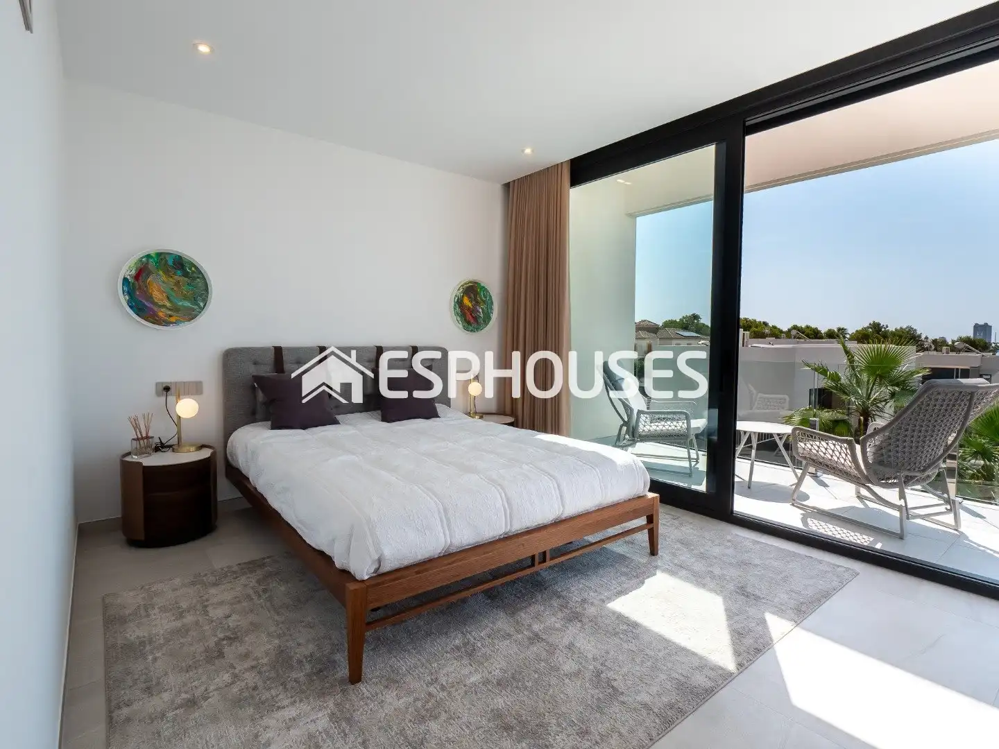 Bedroom of Houses for sale in Finestrat  with Air Conditioner, Terrace and Swimming Pool