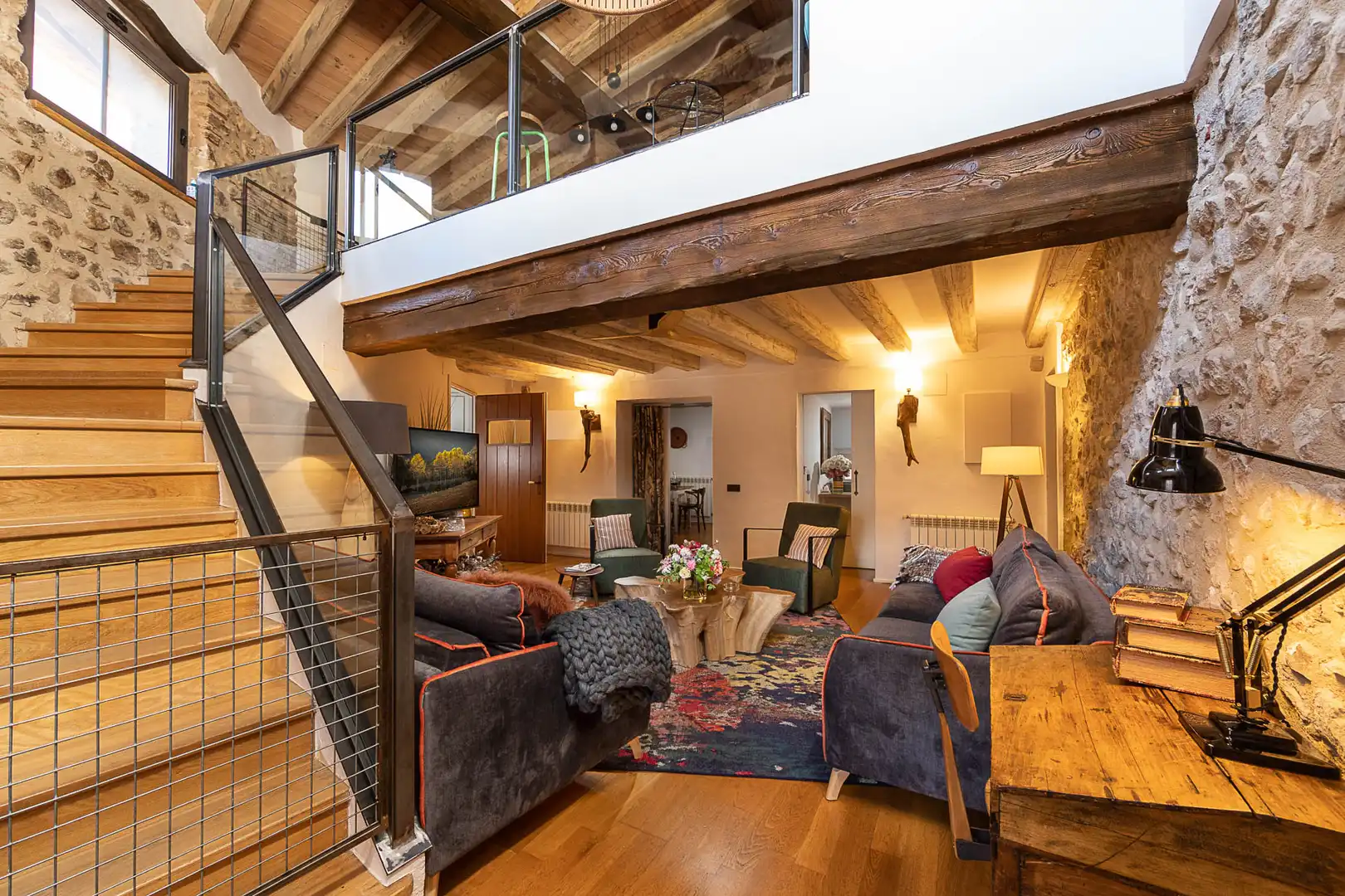 Sala de estar de Finca rústica en venta en Cistella con Aire acondicionado, Calefacción y Jardín privado