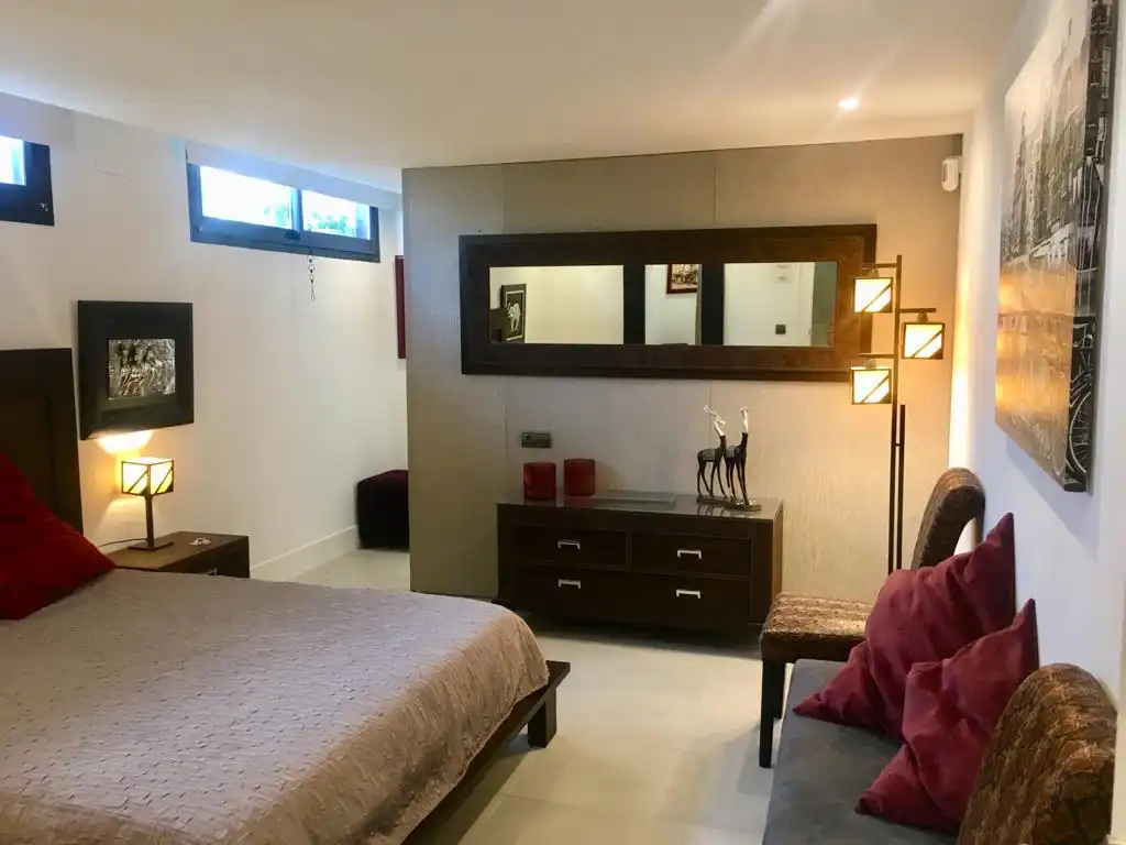 Bedroom of Houses for rent in Estepona  with Air Conditioner, Private garden and Swimming Pool