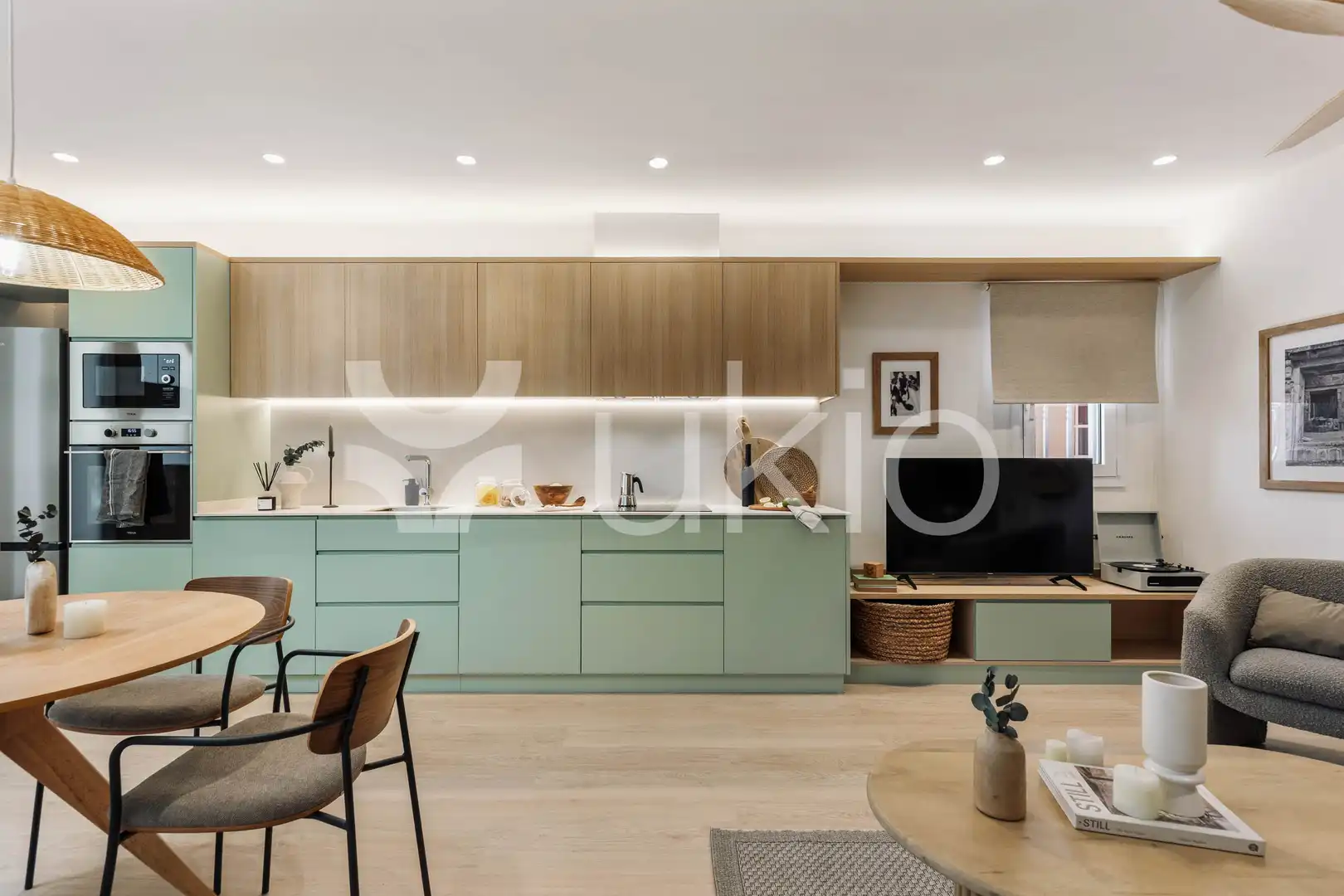 Kitchen of Apartments for rent in Barcelona  with Air Conditioner, Heating and Terrace