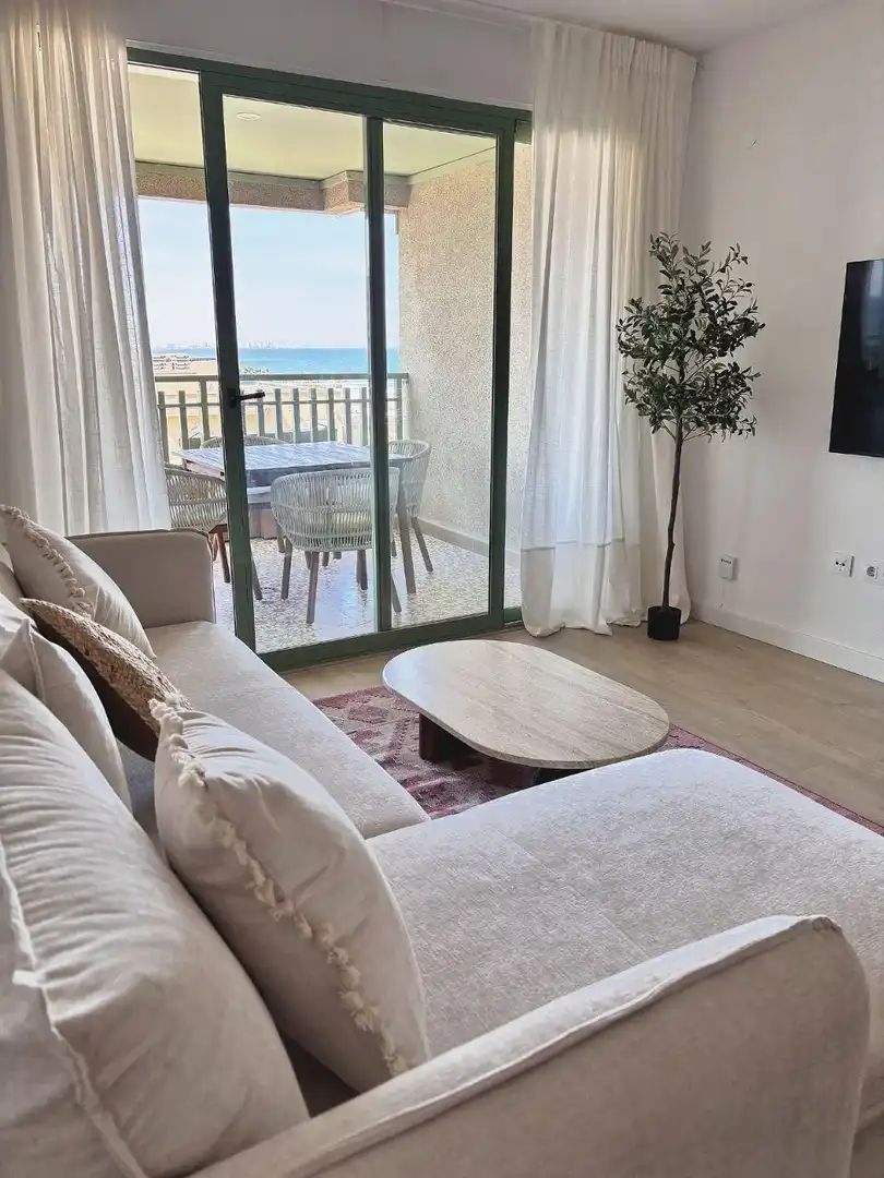 Sala de estar de Apartamento de alquiler en Alboraya con Aire acondicionado, Terraza y Amueblado