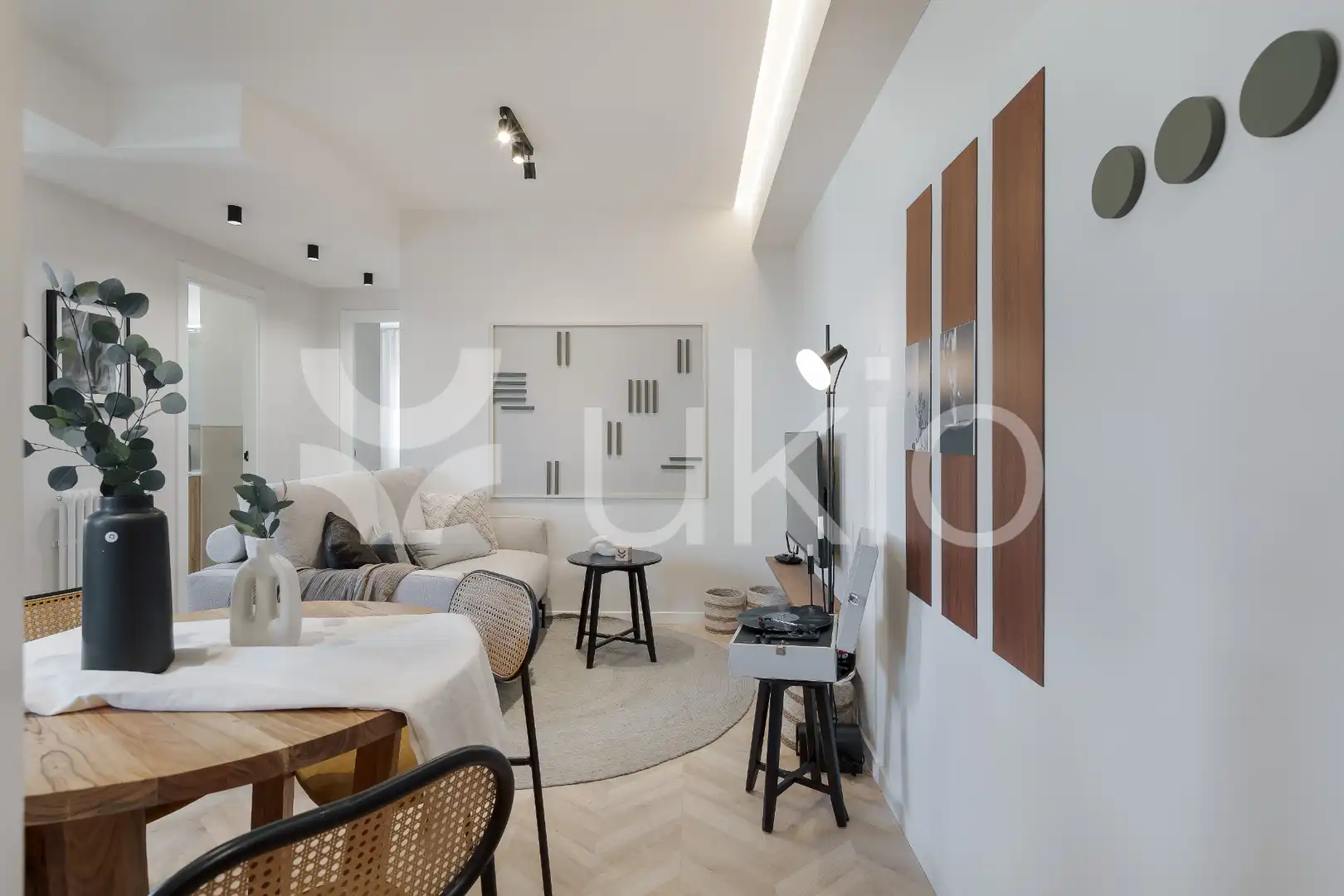 Sala d'estar de Apartament de lloguer en Madrid amb Aire condicionat, Calefacció i Moblat