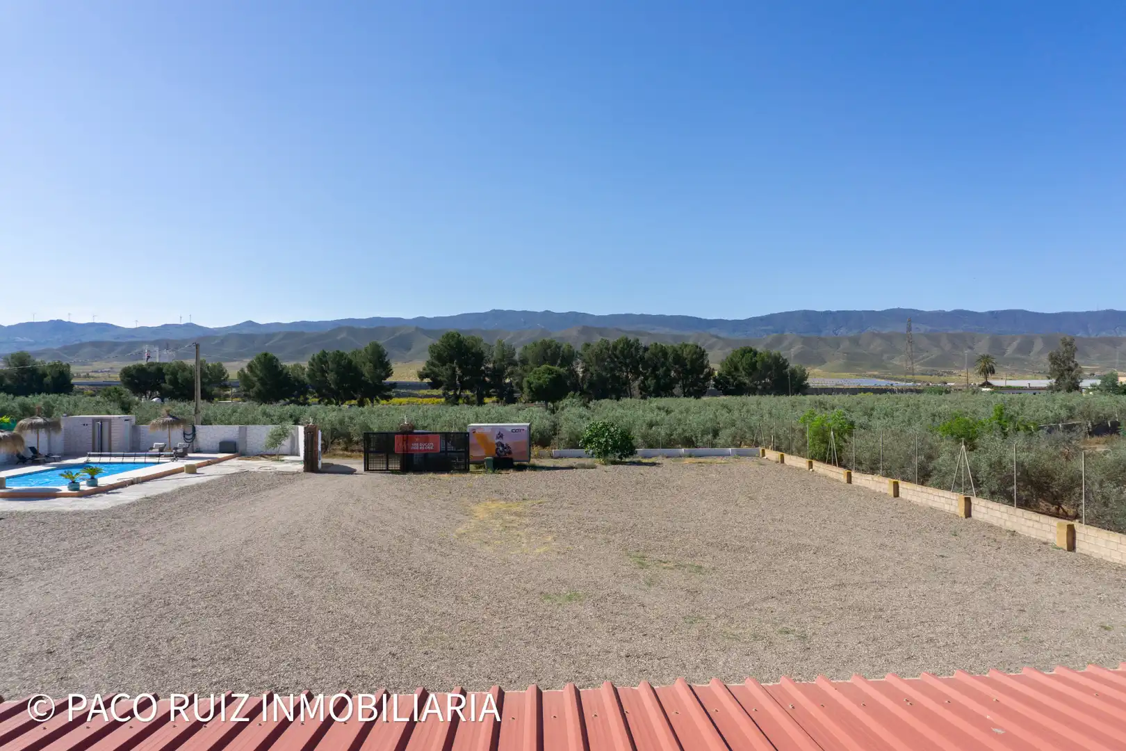 Vista exterior de Finca rústica en venta en Tabernas con Aire acondicionado, Jardín privado y Terraza