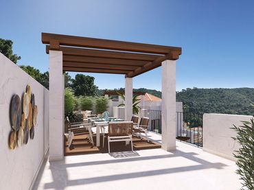 Àtic amb piscina en venda a Benahavís pueblo