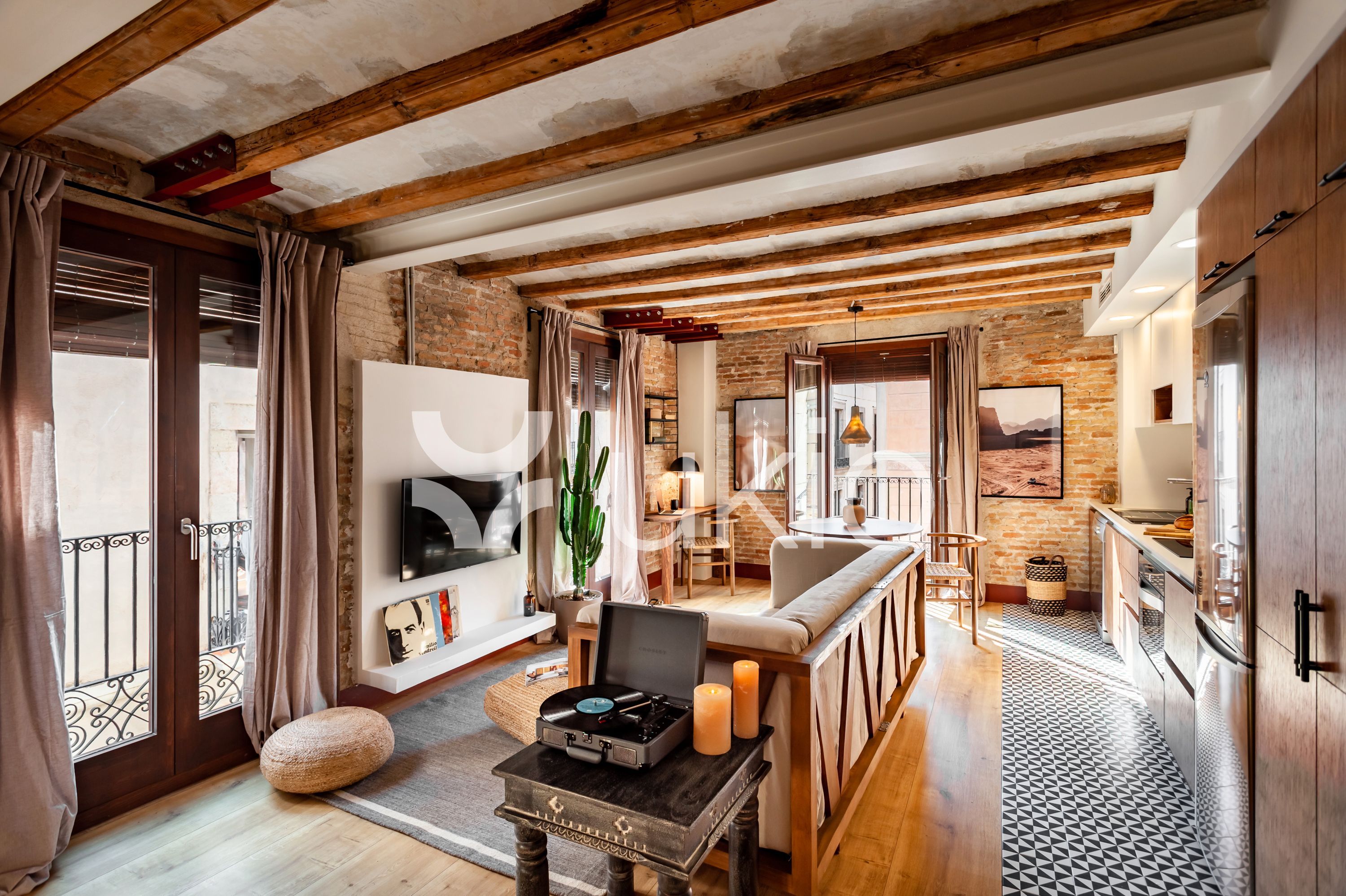 Living room of Apartment to rent in  Barcelona Capital  with Air Conditioner, Heating and Furnished