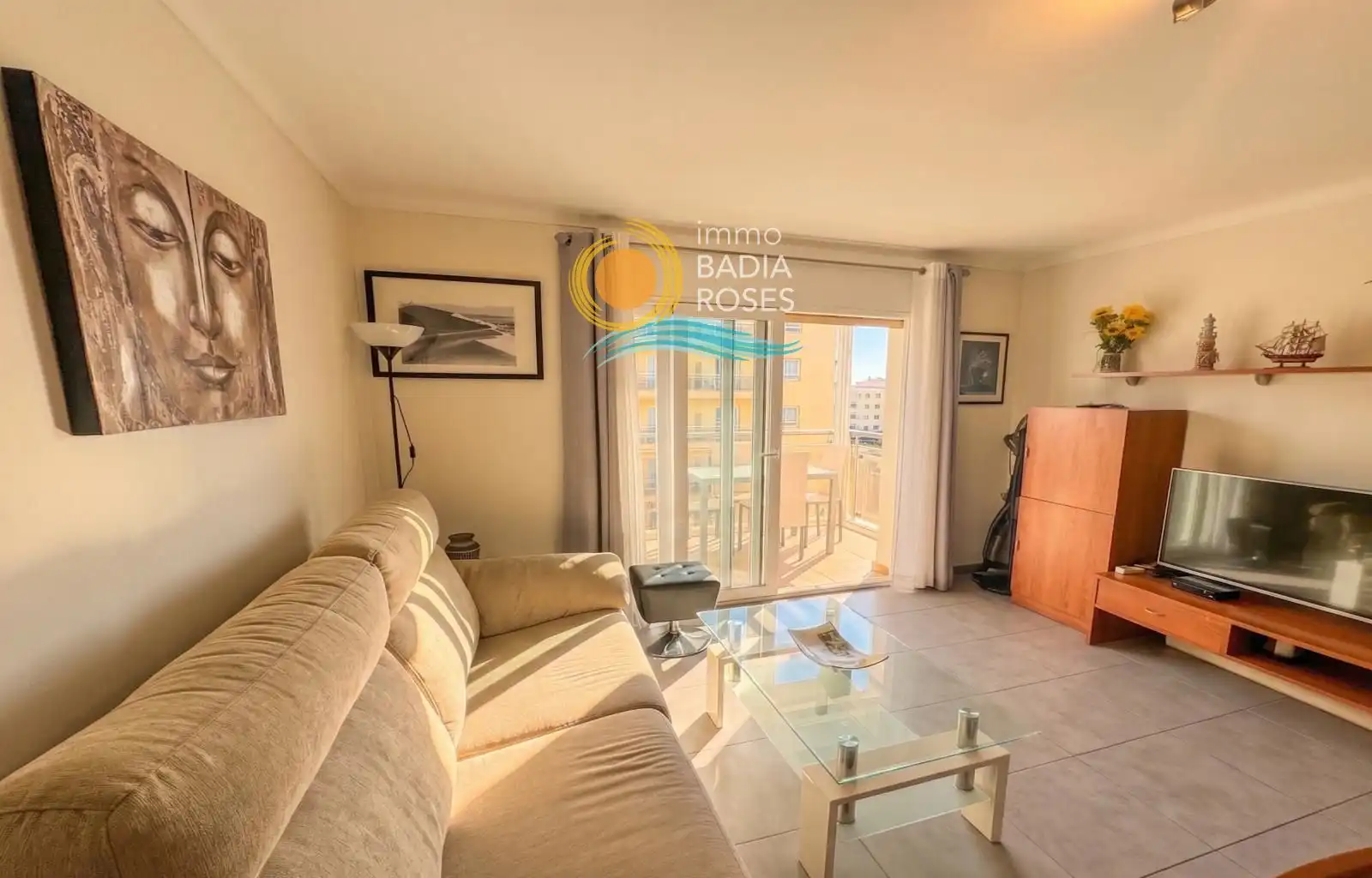 Sala de estar de Piso en venta en Roses con Aire acondicionado, Calefacción y Terraza