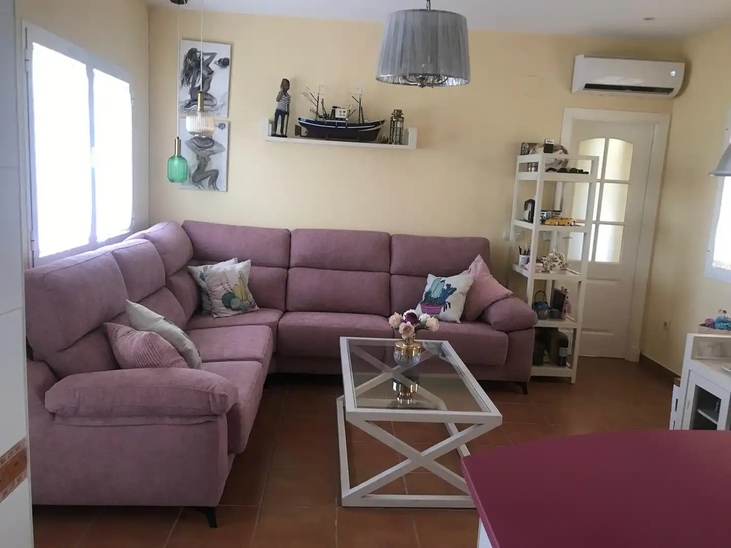Wohnzimmer von Wohnung zur Miete in Sanlúcar de Barrameda mit Klimaanlage, Heizung und Privatgarten
