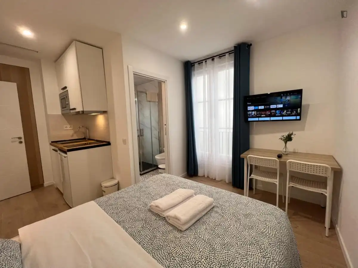 Habitación de Estudio de alquiler en Madrid con Aire acondicionado, Calefacción y Amueblado
