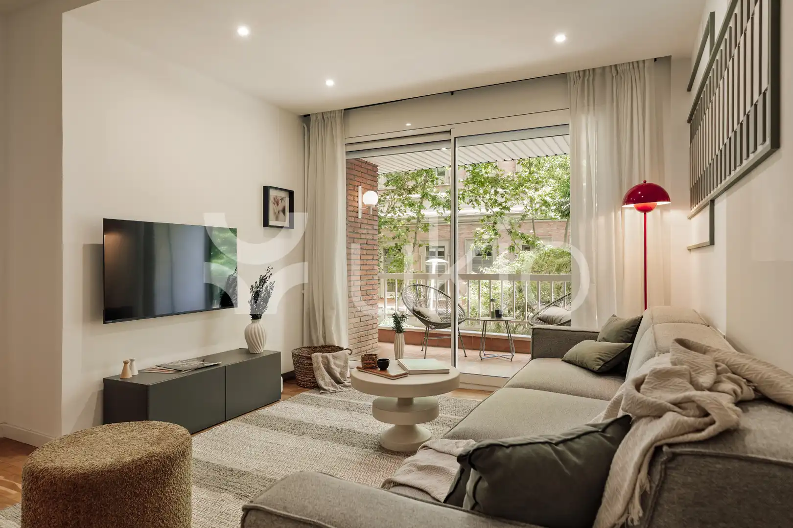 Sala d'estar de Apartament de lloguer en Barcelona amb Aire condicionat, Calefacció i Moblat