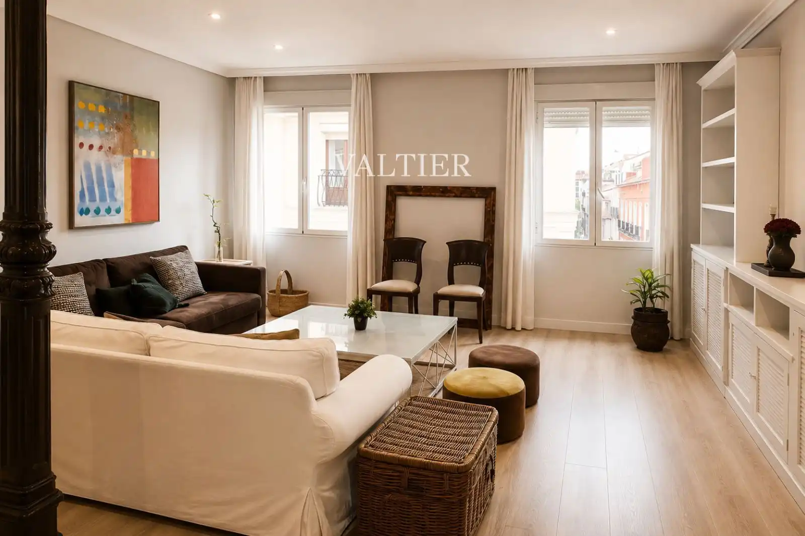 Living room of Attic for rent in Madrid  with Air Conditioner and Furnished