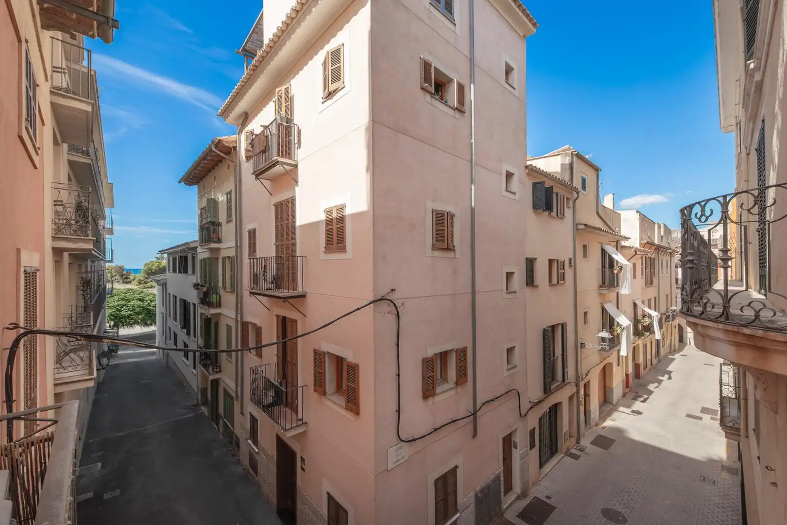 Außenansicht von Wohnungen zur Miete in  Palma de Mallorca mit Klimaanlage, Heizung und Parkett