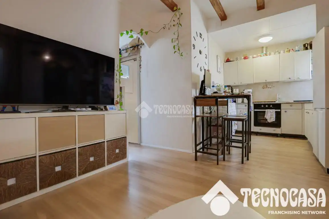 Sala de estar de Piso en venta en Barcelona con Aire acondicionado, Parquet y Terraza