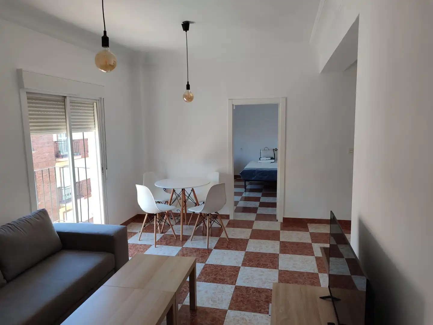 Sala d'estar de Pis de lloguer en Granada amb Terrassa, Moblat i Balcó