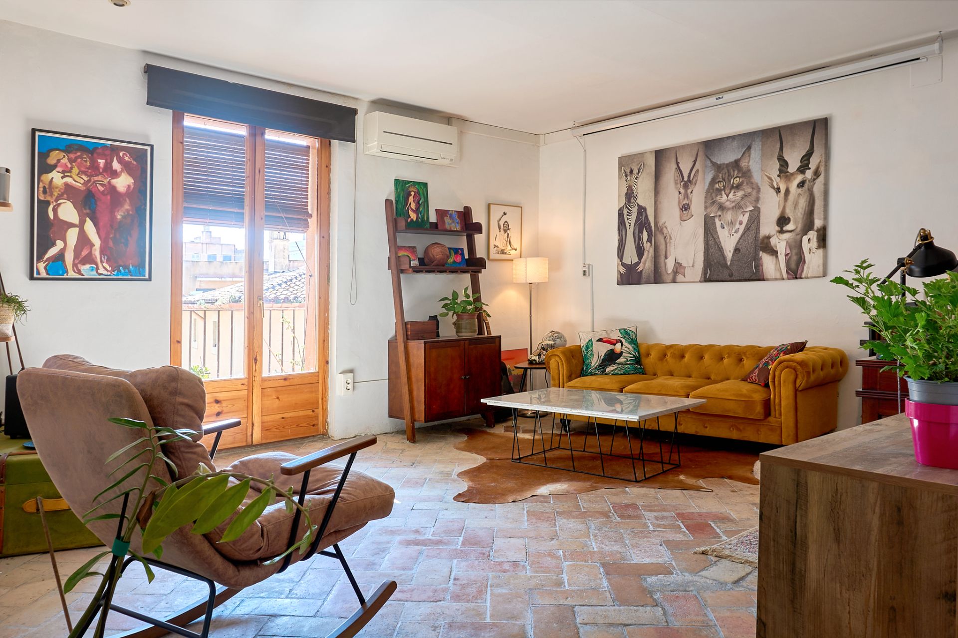 Living room of Attic for sale in Vilanova i la Geltrú  with Air Conditioner, Heating and Parquet flooring