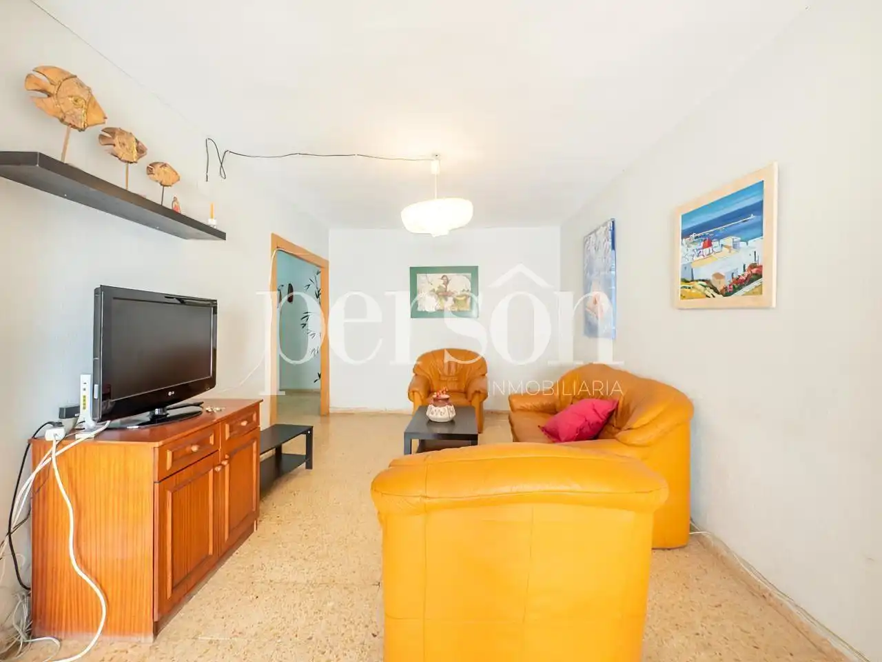 Sala de estar de Piso de alquiler en Valencia con Aire acondicionado, Amueblado y Balcón