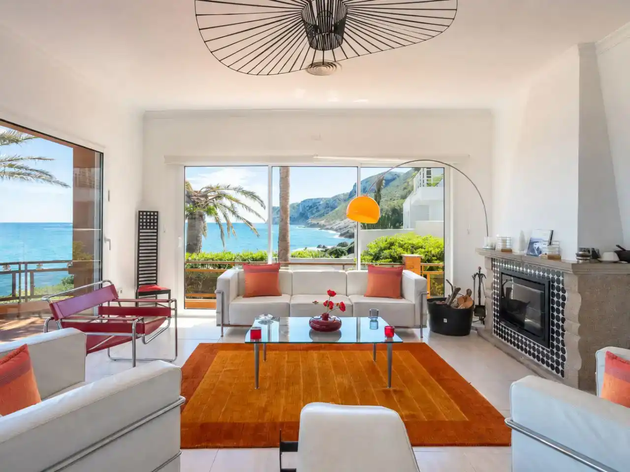 Living room of Flat for rent in Dénia  with Air Conditioner, Private garden and Parquet flooring