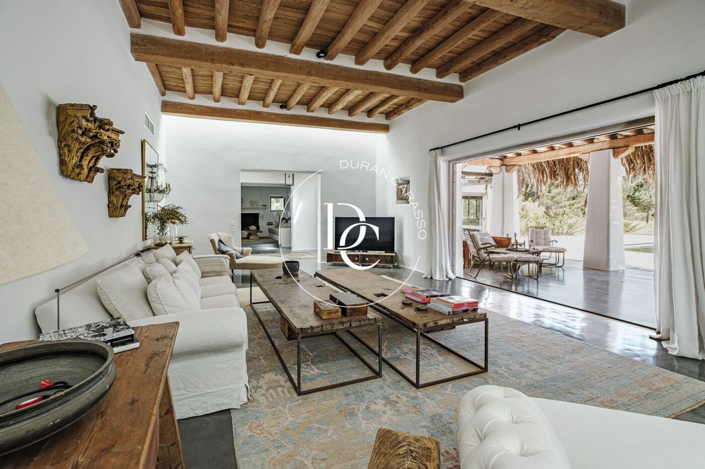 Sala d'estar de Casa o xalet en venda en Sant Joan de Labritja amb Aire condicionat, Calefacció i Jardí privat